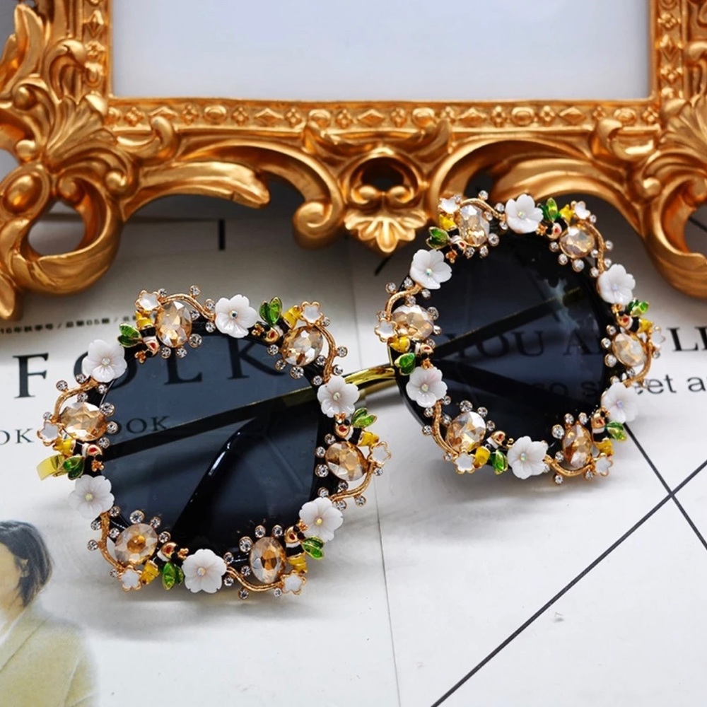Festival Flower Sunglasses rhinestone floral